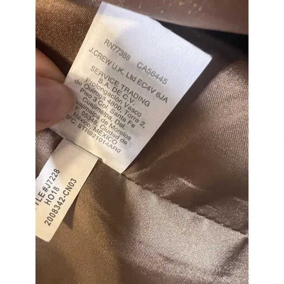 J Crew Coat Womens 8P Petite Italian Wool Cashmere - Picture 8 of 13